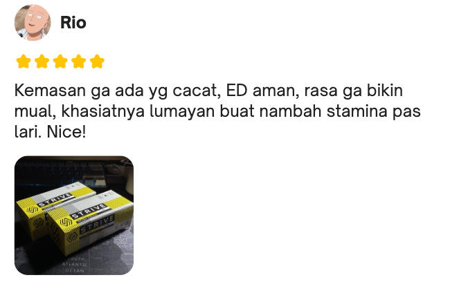 Strive energy gel tersertifikasi halal