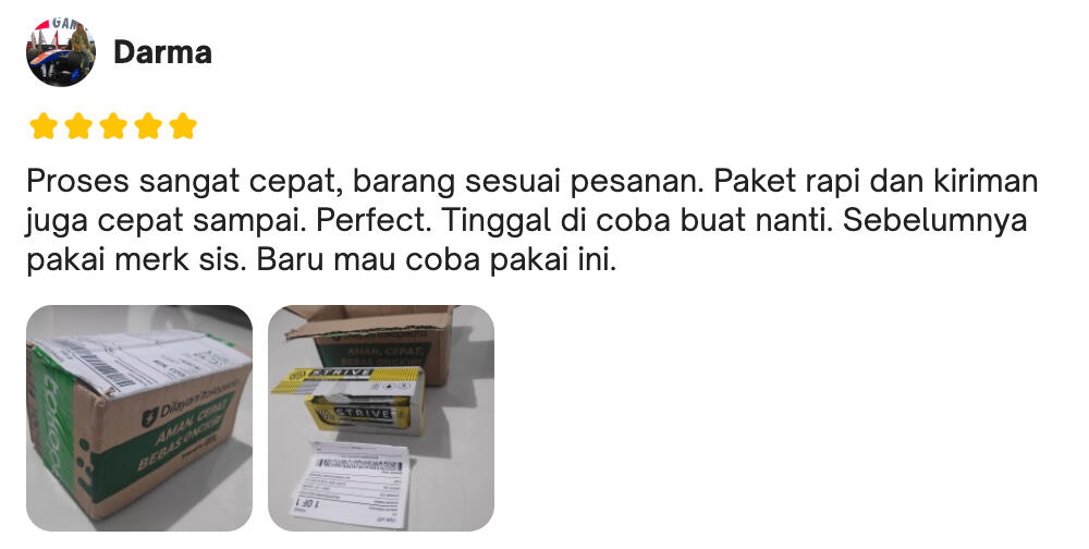 Strive energy gel tersertifikasi halal